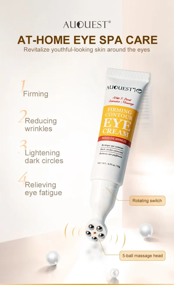 Anti‑Dark Circle Eye Cream – Peptides, Caffeine & Massage for Firmer, Brighter Eyes (15g) - Image 7
