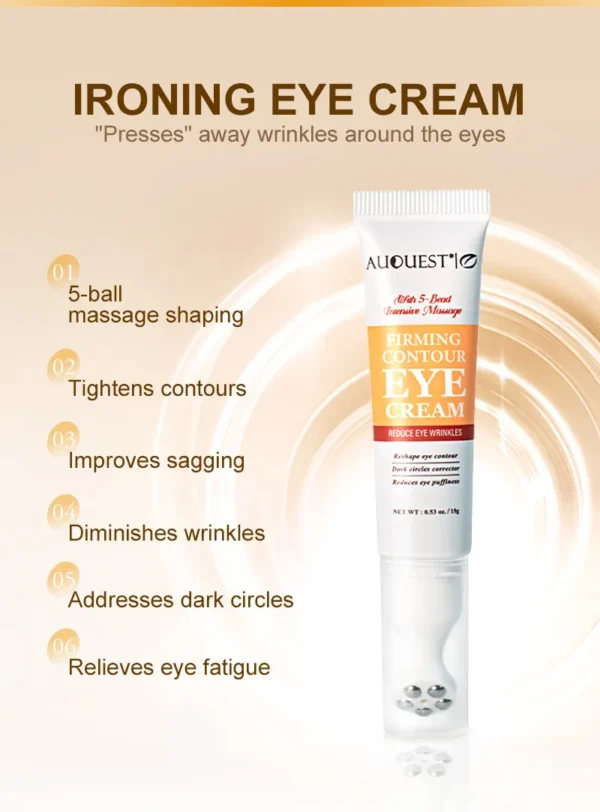 Anti‑Dark Circle Eye Cream – Peptides, Caffeine & Massage for Firmer, Brighter Eyes (15g) - Image 3
